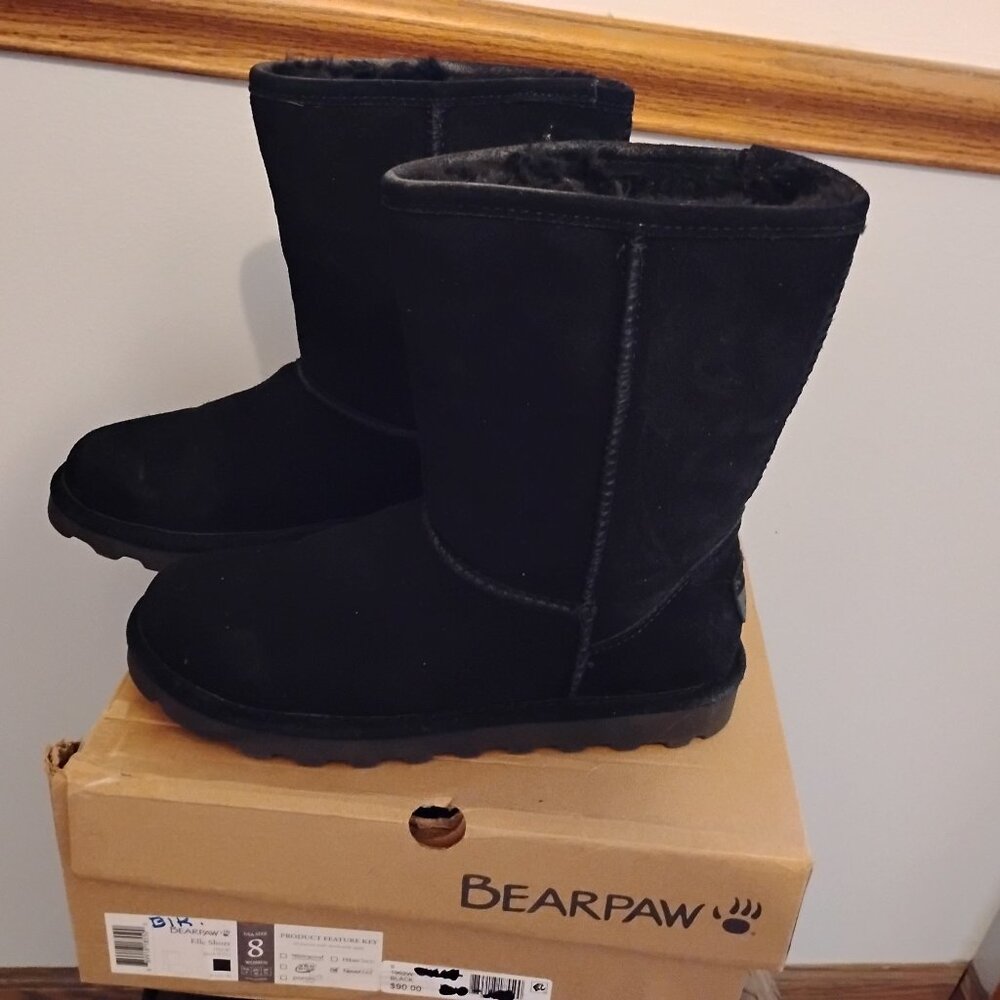 Bearpaw Ella Short boots, black, Size 8M, New in Box - Picture 4 of 7